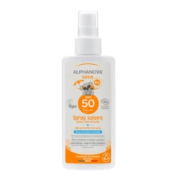 Spray Solaire Bébé Bio SPF 50 ALPHANOVA : Comparateur, Avis, Prix