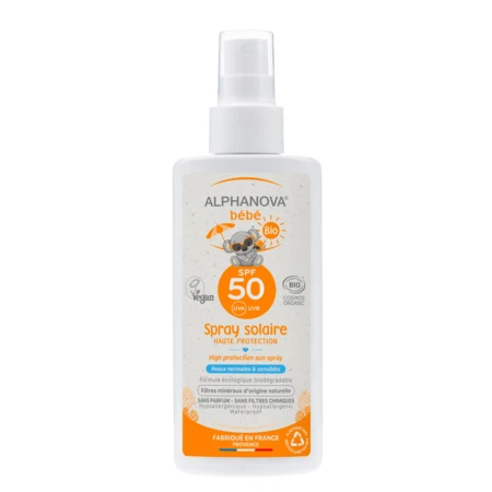 Spray Solaire Bébé Bio SPF 50 ALPHANOVA : Comparateur, Avis, Prix 1 Spray Solaire Bébé Bio SPF 50 ALPHANOVA : Comparateur, Avis, Prix
